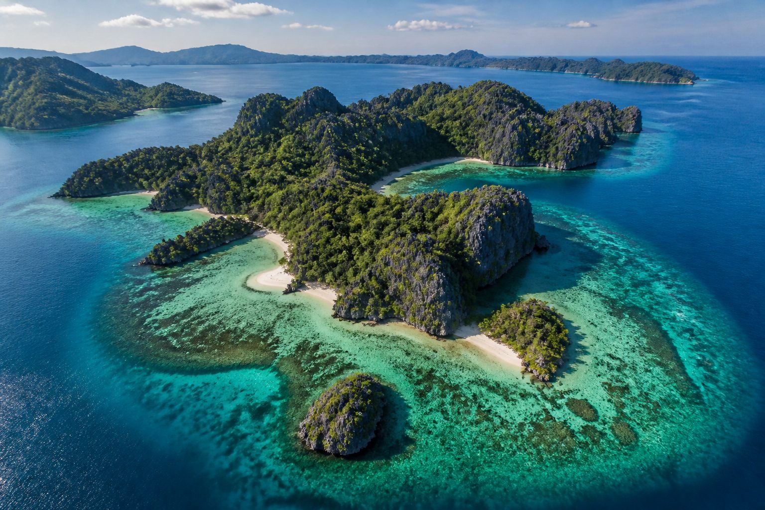 Aerial view of the Andaman Islands