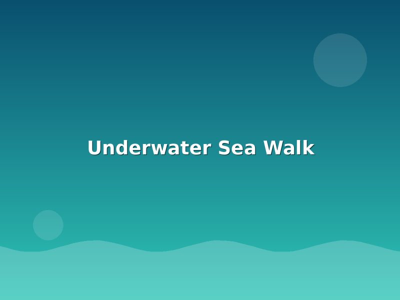 Underwater sea walk helmet activity in Andaman Islands